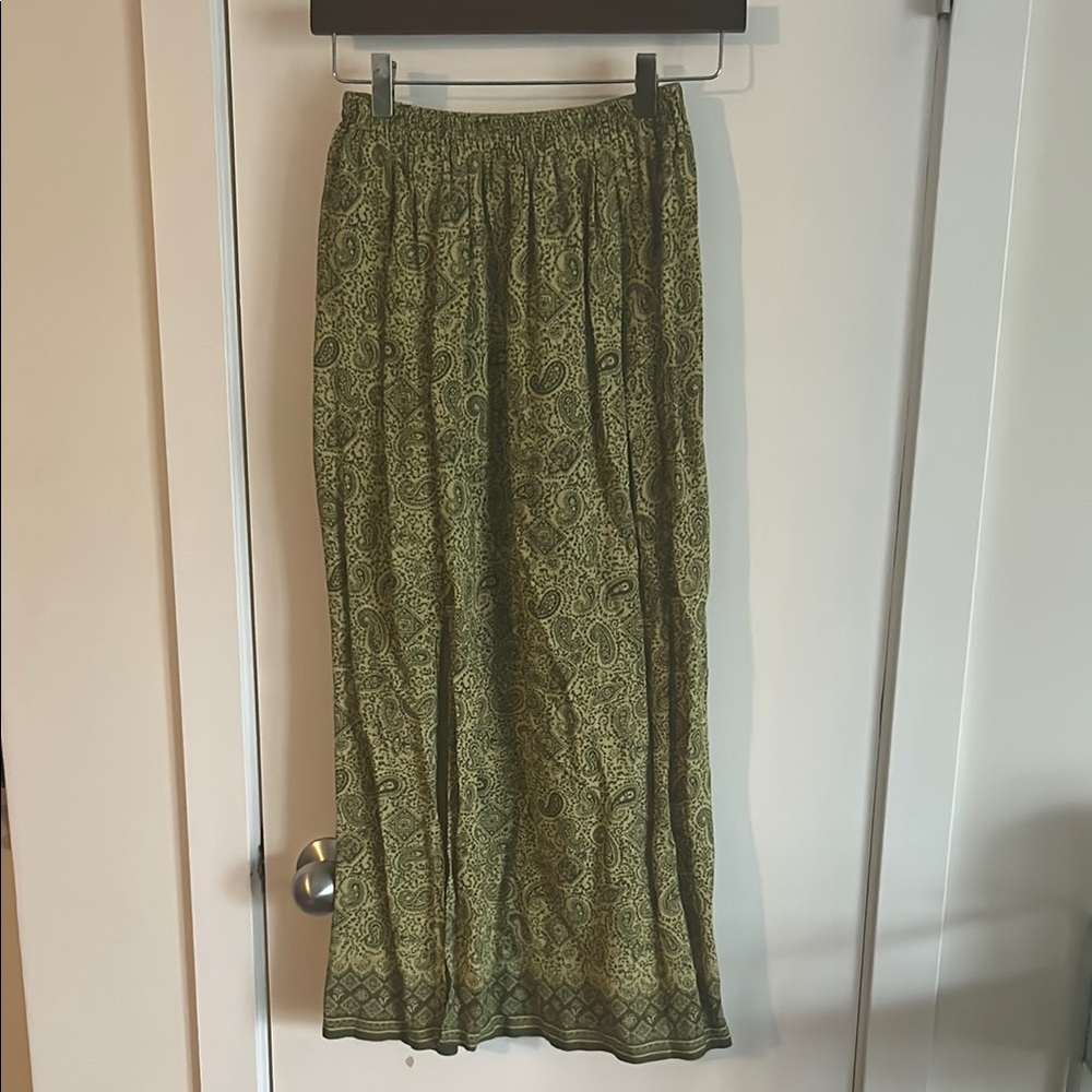 Green Paisley Women's Skirt
